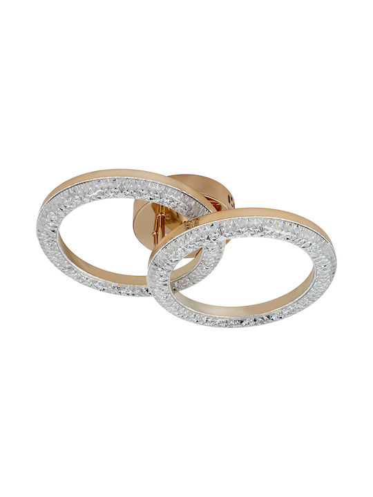 Keskor Ceiling Mount Light 41cm Gold with Integrated LED
