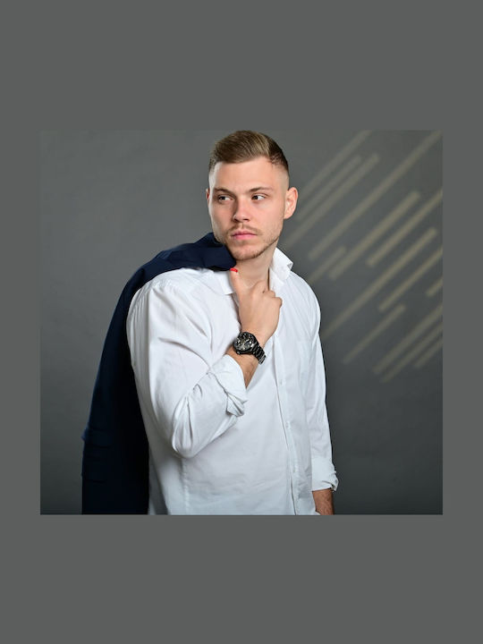 Raptor Мъжки Часовник Автоматичен с Черна Метална Гривна