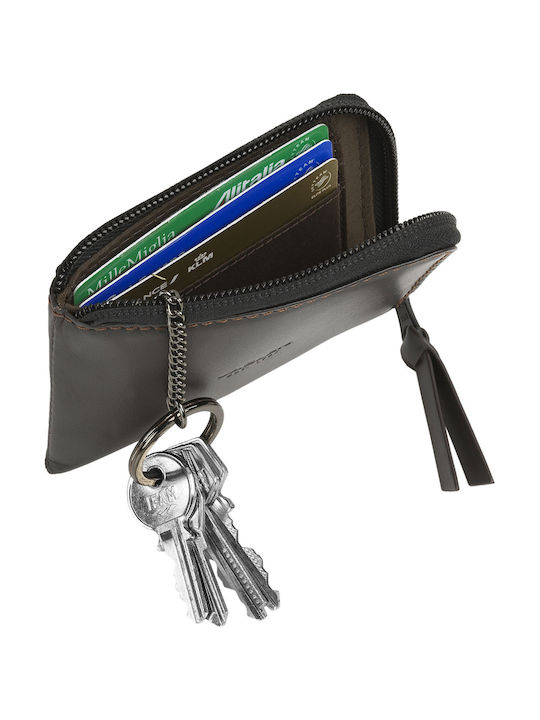 Δερμάτινο Ανδρικό Πορτοφόλι Καρτών με RFID Καφέ