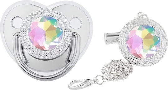 Queen Mother Suzetă Din Silicon Argintie Silver Gem Pentru 0+ Luni