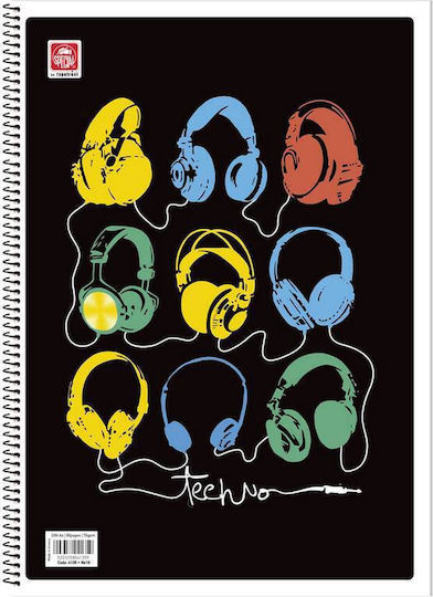 Typotrust Spiral Notebook Music A4 40 Sheets 1pcs