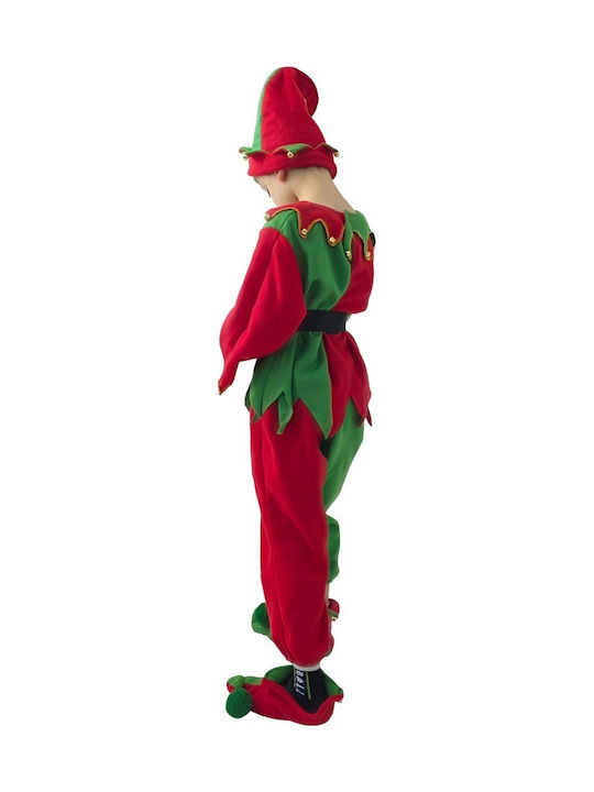 Christmas Elf Boys Costume Candy – 4-piece Set Blouse Pants Booties Hat