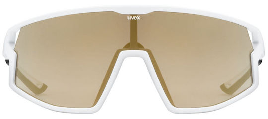 Uvex Cycling Glasses with White Frame and Multicolour Lenses