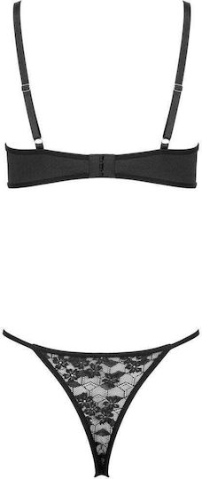 Kotek 2-Pcs Sexy Lingerie Set Black Tp107-2