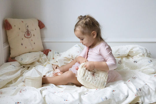 Cam Cam Copenhagen Set Baby Duvet Cover with Pillowcase Carousel Beige 70x100cm