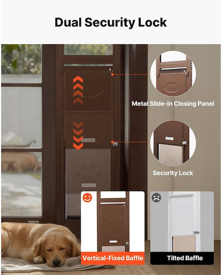 Vevor Door Dog made of Metal in Brown Color 26.04 x 41.28cm