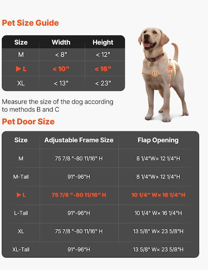 Vevor Door Dog made of Metal in Brown Color 26.04 x 41.28cm