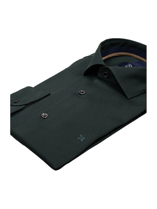 Long-sleeved Cotton Shirt Green