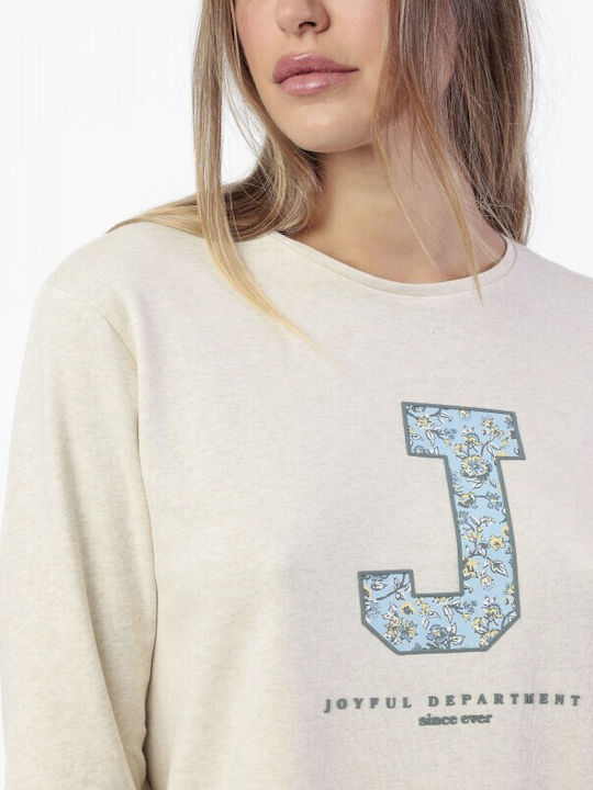 Admas Winter Damen Pyjama-Set Beige