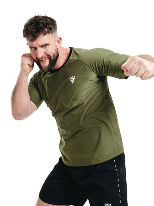 RDX Ανδρική Κοντομάνικη Μπλούζα RDX-ST-M1-GR για Boxing Πράσινη