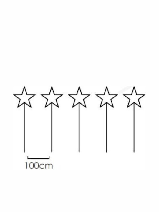 Plastic Illuminated Christmas Decorative Star 5pcs