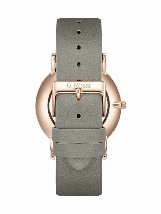 G.Rossi Women's Watch with Gray Leather Strap
