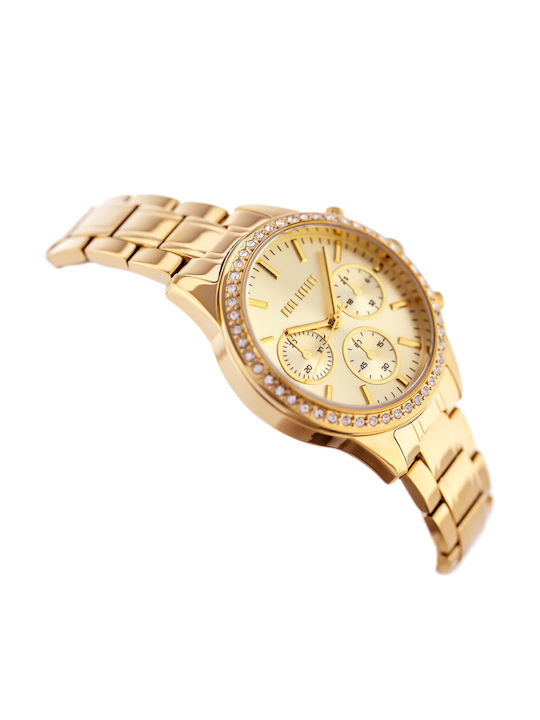 Paul Lorens Women's Watch Chronograph with Pink Gold Metal Bracelet