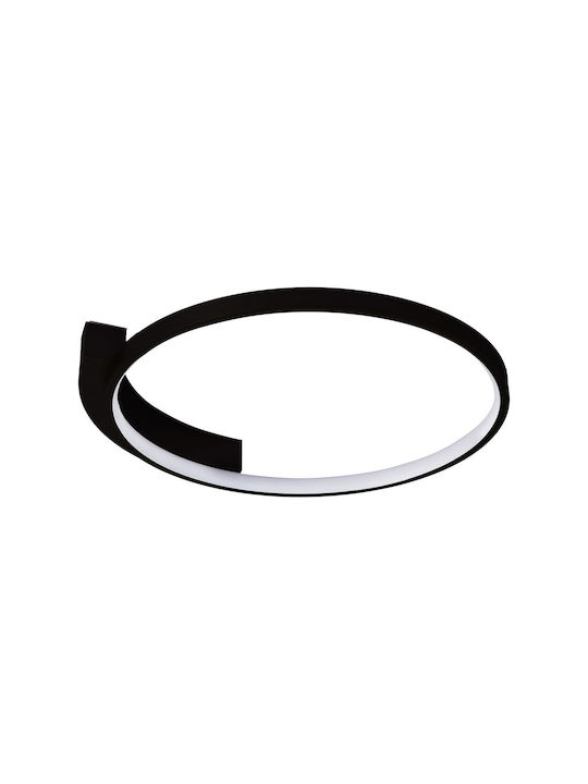 Eko Light Πλαφονιέρα Οροφής Μαύρη με Ενσωματωμένο LED