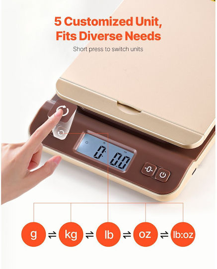 Vevor Electronic Precision Commercial Scale with Weighing Capacity of 40kg and Division 2gr