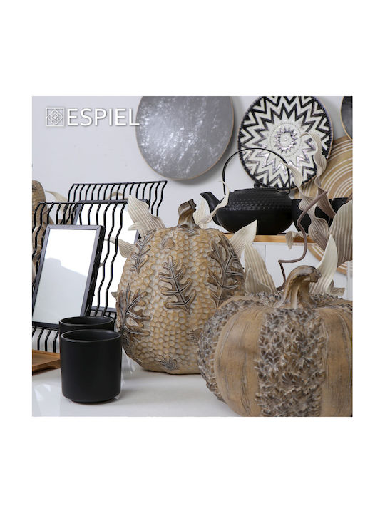 Decorative Tabletop Pumpkin Polyresin Beige Espiel 18x22cm Set 2 Pieces Material Polyresin Beige Espiel Vre211k2