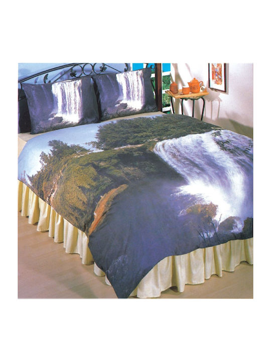 Viopros Set Coverlet Single Cotton 160x240cm