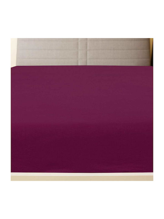 vidaXL Sheet Sets Queen with Elastic 160x200cm. Burgundy 2pcs