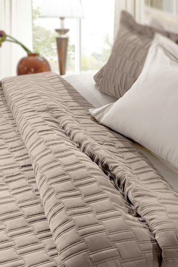 Guy Laroche Brick Σετ King Size Taupe 250x240cm 2τμχ