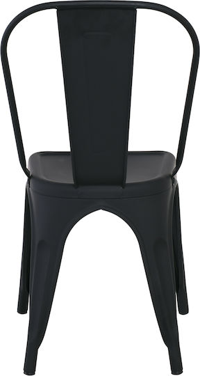 Outdoor-Stuhl Metallisch Relix Black Velvet-Black Metal 17Stück 44x49x84εκ.