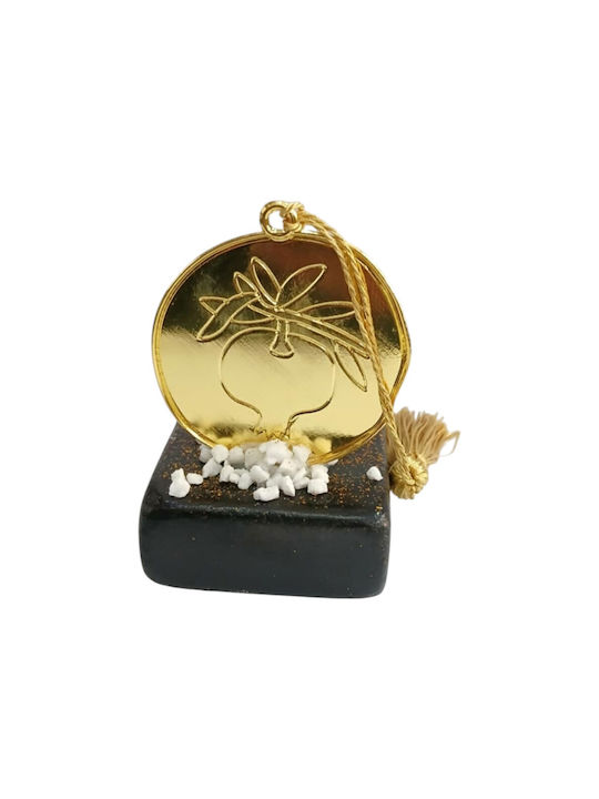 Kalliopi Silver Handmade Tabletop Lucky Charm Pomegranate Black made of Stone 2026 5x8cm 1pcs