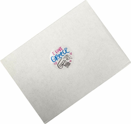 Gift Sticker I Love Greece 4cm Round 100pcs