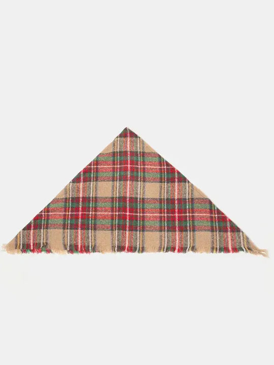 Triangular Red Green Red Scarf