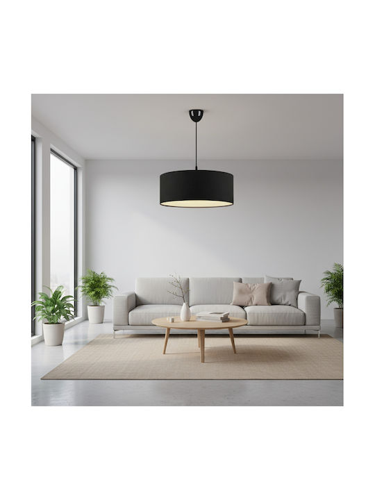HomeMarkt Adjustable Pendant Light Black with Socket E27 38x20cm