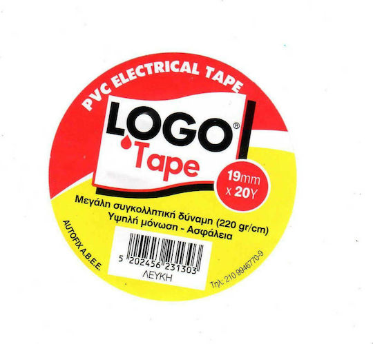 Logo Μονωτική Ταινία 19mm x 20m 10τμχ Λευκή