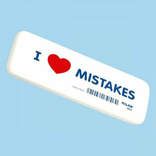Milan Eraser for Pencil and Pen 6pcs White
