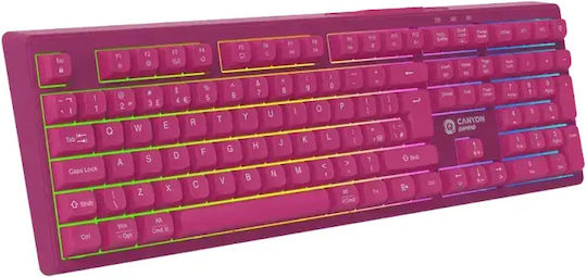 Canyon GKW-2 Gaming Πληκτρολόγιο με RGB φωτισμό (Αγγλικό US)