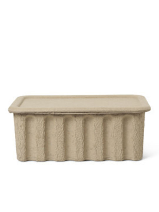 Ferm Living Paper Storage Box with Lid Brown 40x30x15cm 2pcs