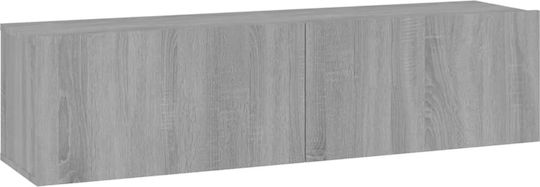 vidaXL TV-Ständer Grau M120xT30xH30cm