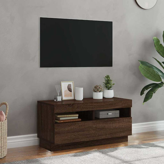 Stand TV Cu Iluminare LED Alb L80xA35xÎ40cm