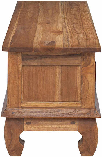 TV Stand Made of Solid Brown Wood L110xD35xH40cm