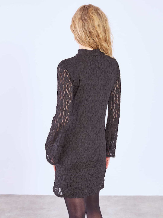 Celestino Women's Mini Dress Lace Slim Fit Black Celestino Women's Mini Dress Lace Slim Fit Black