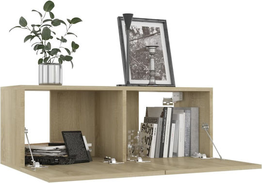 Wall Living Room Cabinet made of Particle Board Sonoma 80x30x30cm