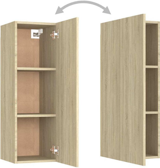 Wall Living Room Cabinet made of Particle Board Sonoma 80x30x30cm