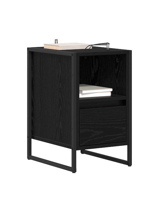 Noptiere Negre 2buc 39.5x30x50cm