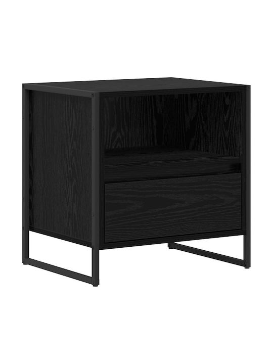 Noptiere Negre 2buc 50x39.5x50cm