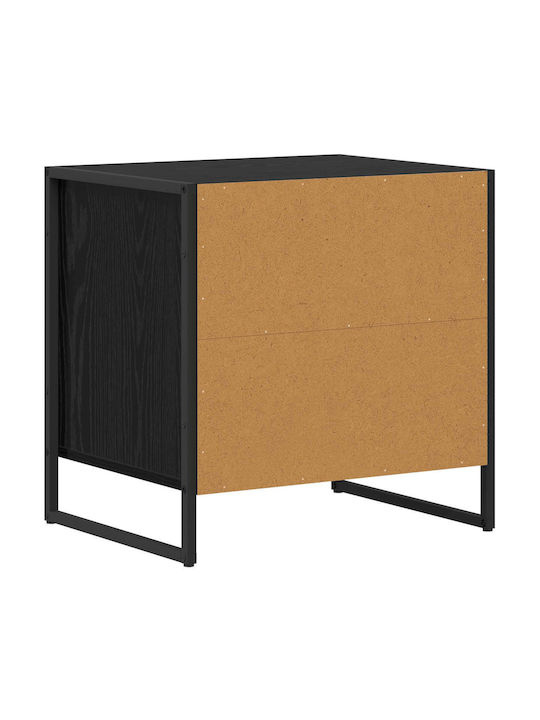 Noptiere Negre 2buc 50x39.5x50cm
