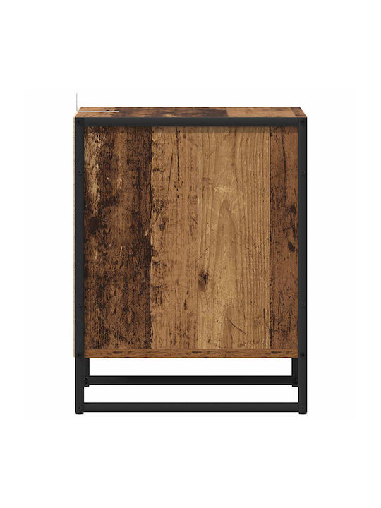 Wooden Bedside Table Brown 39.5x30x50cm