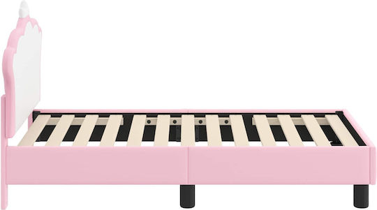 Kids Bed Single Pink for Mattress 70x140cm