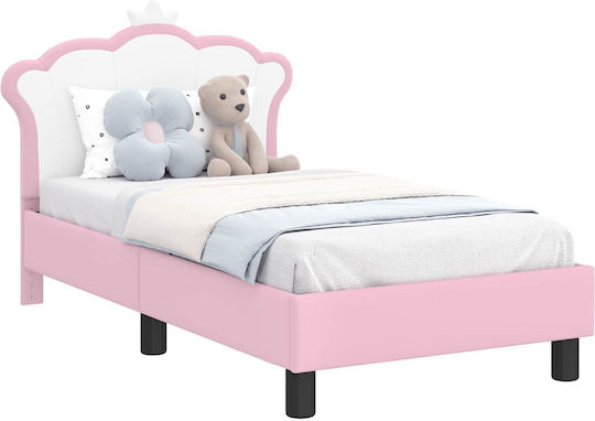 Kids Bed Single Pink for Mattress 70x140cm
