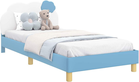 Kids Bed Single with Storage Space Blue for Mattress 90x200cm