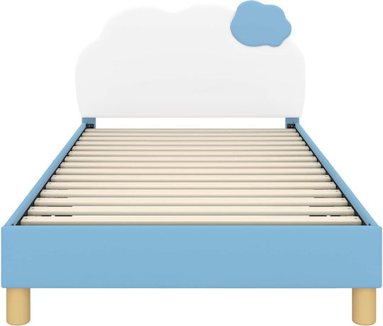 Kids Bed Single with Storage Space Blue for Mattress 90x200cm