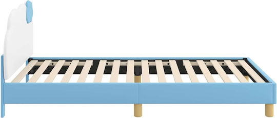 Kids Bed Single with Storage Space Blue for Mattress 90x200cm