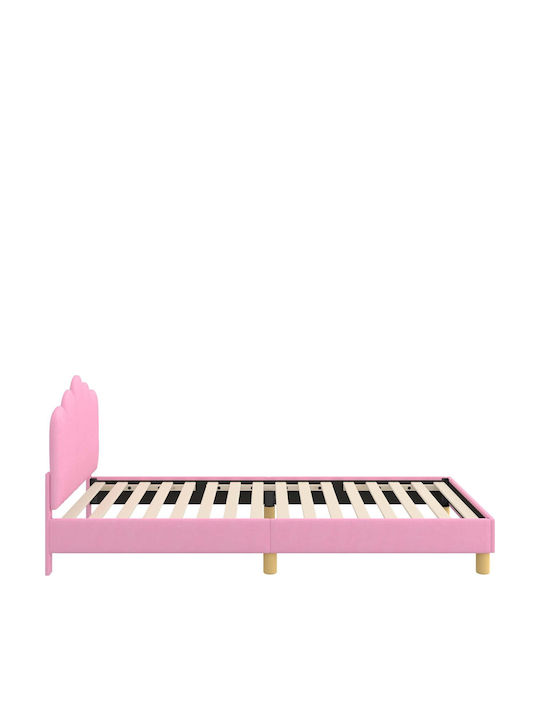 Kinderbett Einzeln Rosa für Matratze 90x190cm