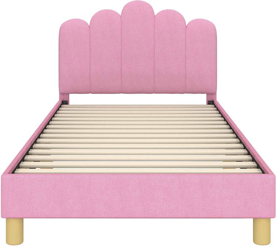 Kids Bed Single Pink for Mattress 90x190cm