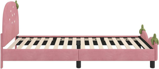 Детско Легло Единично Розов за Матрак 80x200см